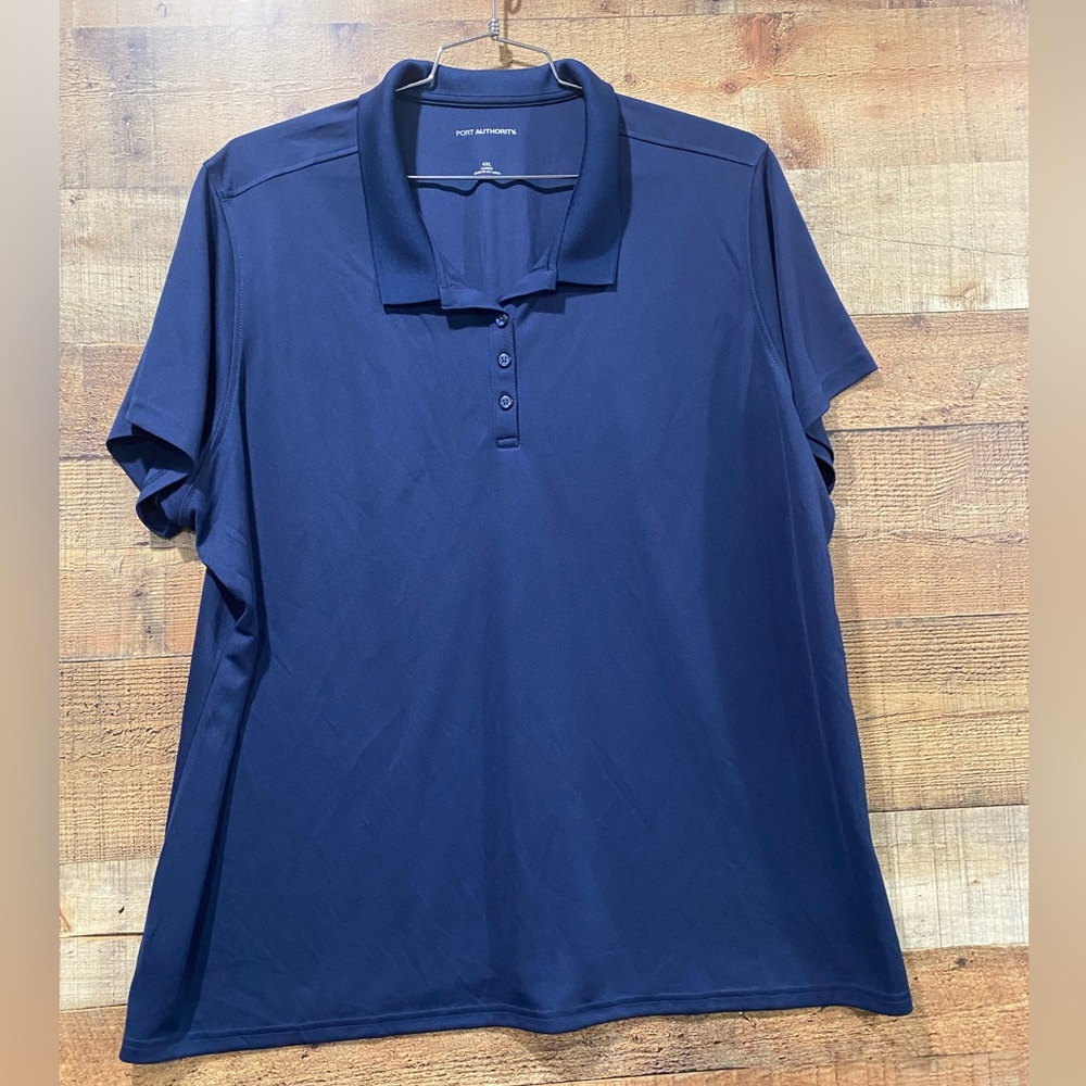 New Port Authority Womens Silky Touch Navy Blue Polo Size 4XL